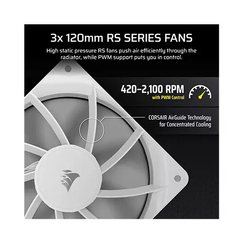 CORSAIR Nautilus 360 RS LCD AIO Liquid CPU Cooler (White)-gallery-3