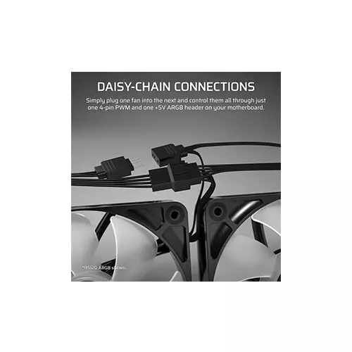 Corsair RS120-R ARGB 120mm PWM Reverse Fans Triple Pack (White)-gallery-3