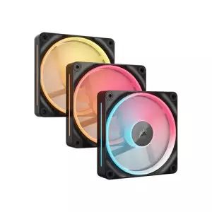Corsair iCUE LINK LX120-R RGB 120mm PWM Reverse Fans Starter Kit (Black)