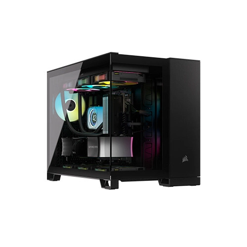 Corsair iCUE LINK 2500X RGB Micro ATX Dual Chamber PC Case (Black)