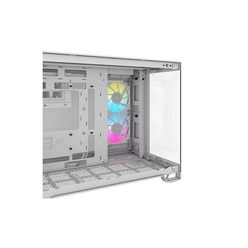 Corsair iCUE LINK 2500X RGB Micro ATX Dual Chamber PC Case (White) - 2