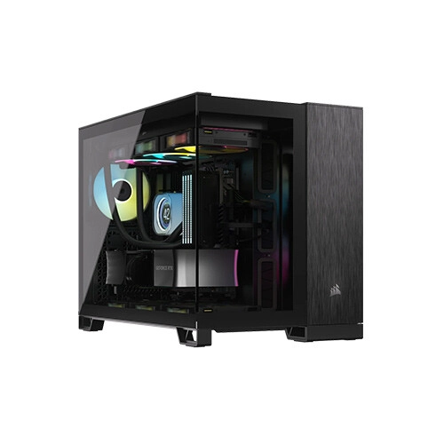 Corsair 2500X Micro ATX Dual Chamber PC Case (Black Obsidian)