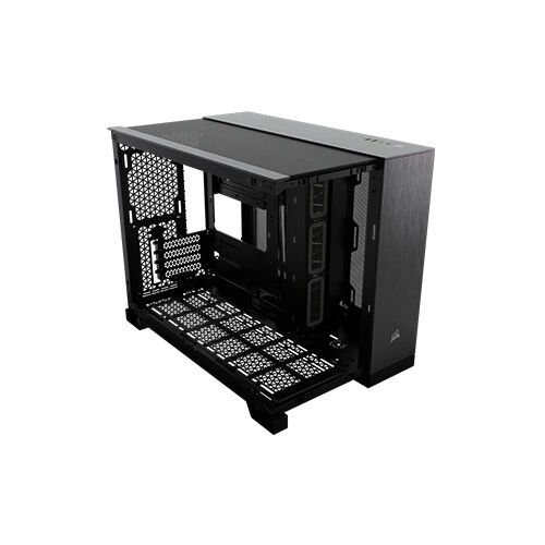 Corsair 2500X Micro ATX Dual Chamber PC Case (Black Obsidian) - 1