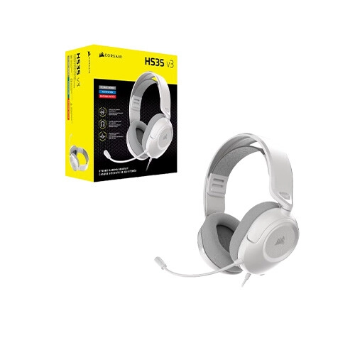 Corsair HS35 v3 Gaming Headset (White) - 4