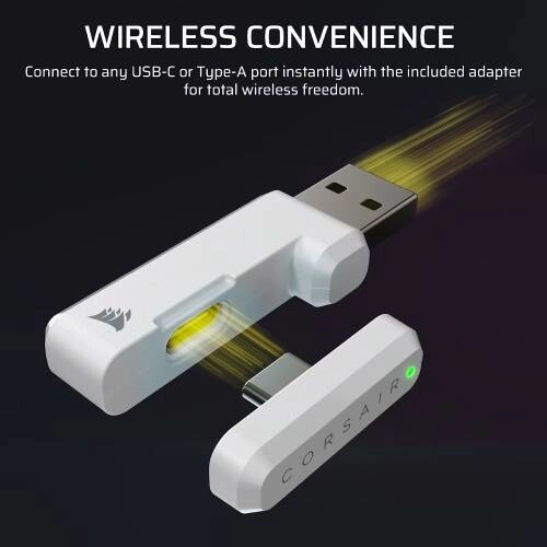 Corsair HS35 v3 Wireless Gaming Headset - White - 1
