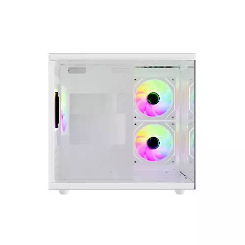 PC POWER GS620 ICE CUBE MINI V2 ARGB Fan GAMING CASE WHITE-gallery-2