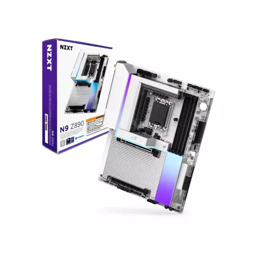 NZXT N9 Z890 Intel LGA1851 Wi-Fi 7 ATX Gaming Motherboard (White)