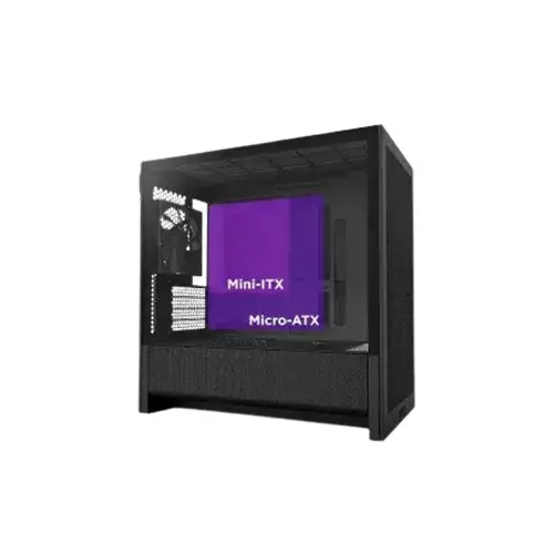 NZXT H3 Flow Micro-ATX Airflow Computer Case - Black - 1