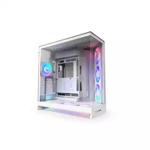 NZXT H9 Flow RGB+ Dual-Chamber Mid-Tower ATX Airflow Case (White)