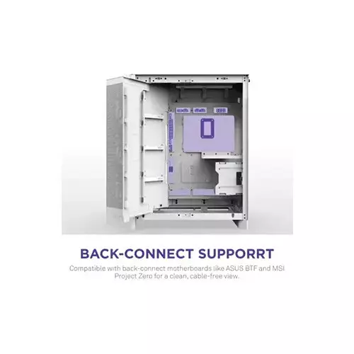 NZXT H9 Flow RGB+ Dual-Chamber Mid-Tower ATX Airflow Case (White)-gallery-1