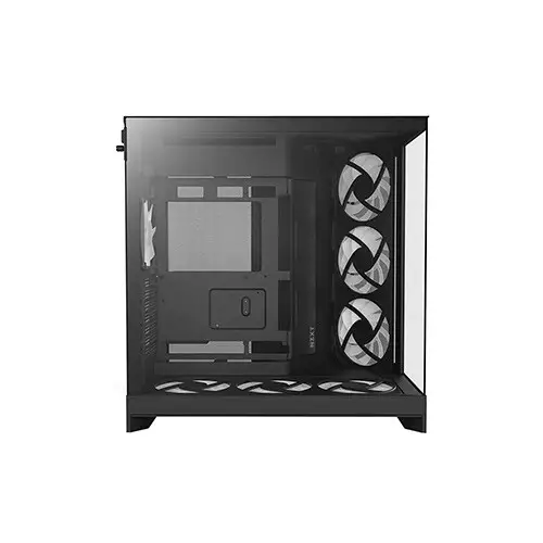 NZXT H9 Flow RGB+ 2025 Mid Tower ATX Gaming Computer Case (Black)-gallery-1