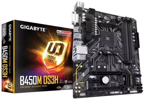 Gigabyte AMD B450M DS3H Ultra Durable RGB Motherboard