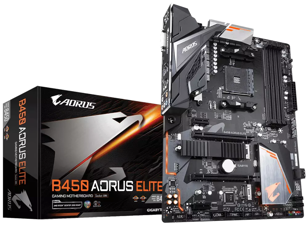 Gigabyte AMD B450 Aorus Elite Gaming Motherboard