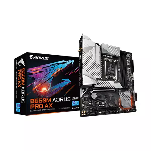 GIGABYTE B660M AORUS PRO AX DDR5 MICRO ATX 12TH GEN INTEL MOTHERBOARD