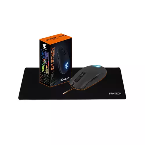 GIGABYTE AORUS M2 RGB GAMING MOUSE WITH FANTECH MP64XL MOUSEPAD COMBO