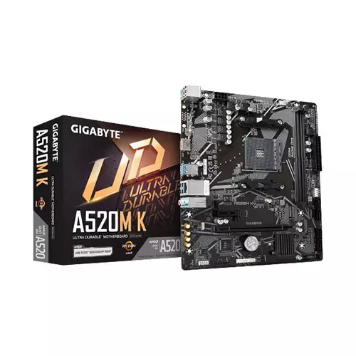 GIGABYTE A520M K DURABLE AMD AM4 MATX MOTHERBOARD