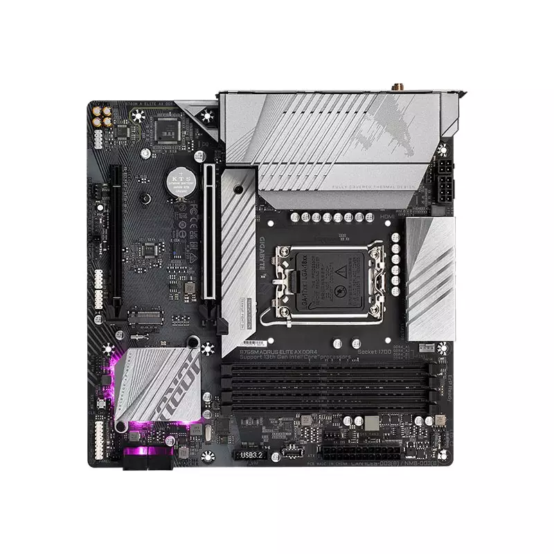 GIGABYTE B760M AORUS ELITE AX DDR4 13TH GEN MICRO ATX MOTHERBOARD-gallery-4
