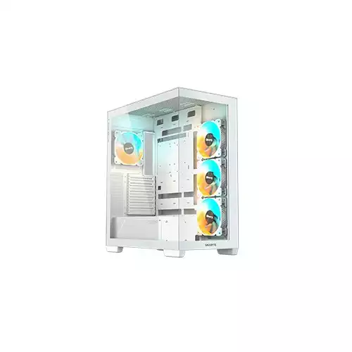 Gigabyte C500 Panoramic Stealth Ice Mid Tower ATX Desktop Case (White)
