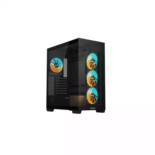 Gigabyte C500 Panoramic Stealth Mid Tower ATX Desktop Case (Black)