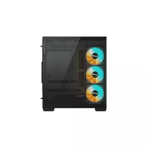 Gigabyte C500 Panoramic Stealth Mid Tower ATX Desktop Case (Black)-gallery-1