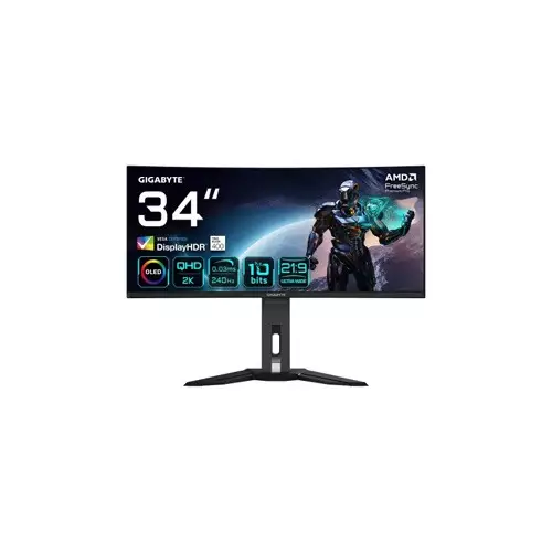 Gigabyte MO34WQC2 34-inch WQHD 240Hz OLED Curved Gaming Monitor