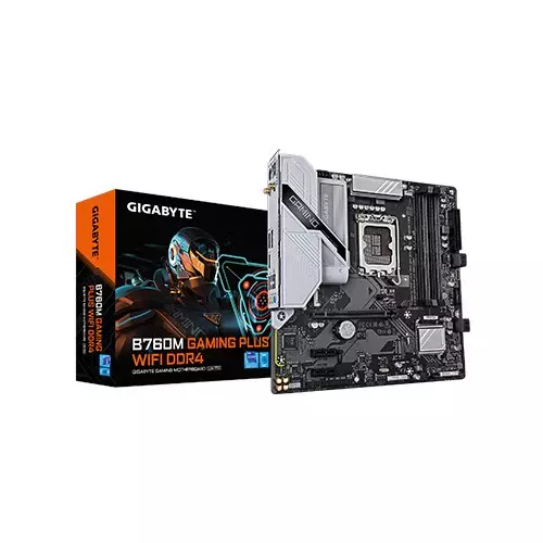 GIGABYTE B760M GAMING PLUS WIFI DDR4 14th/13th/12th Gen Micro ATX Motherboard