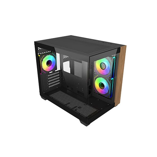 Cooler Master Elite 481 Wood Cabinet Case (Black) - 1