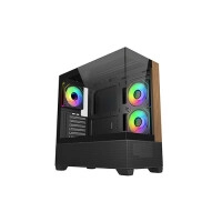 Cooler Master Elite 690 Wood Micro ATX Mid Tower Cabinet Case (Black)