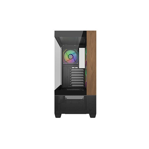 Cooler Master Elite 690 Wood Micro ATX Mid Tower Cabinet Case (Black) - 2