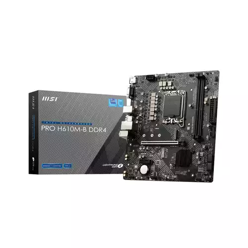 MSI PRO H610M-B DDR4 LGA 1700 Micro-ATX 12 GEN Motherboard