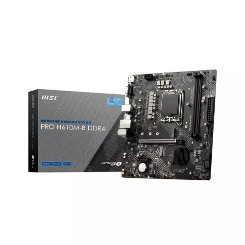 MSI PRO H610M-B DDR4 LGA 1700 Micro-ATX 12 GEN Motherboard