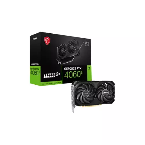 MSI GEFORCE RTX 4060 TI VENTUS 2X BLACK 8GB OC GDDR6 GRAPHICS CARD