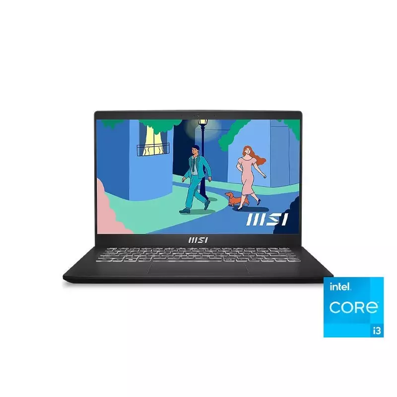 MSI MODERN 14 C12MO CORE I3 12TH GEN 16GB RAM 512GB SSD 14 INCH FULL HD DISPLAY CLASSIC BLACK LAPTOP