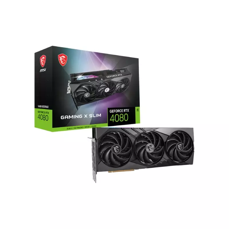 MSI GEFORCE RTX 4080 16GB GAMING X SLIM GDDR6X GRAPHICS CARD