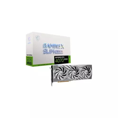 MSI GeForce RTX 4070 SUPER 12G GAMING X SLIM Graphics Card (WHITE)