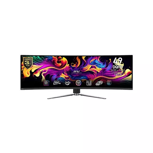 MSI MPG 491CQP QD-OLED 49-inch Professional 144Hz DQHD Curve Gaming Monitor