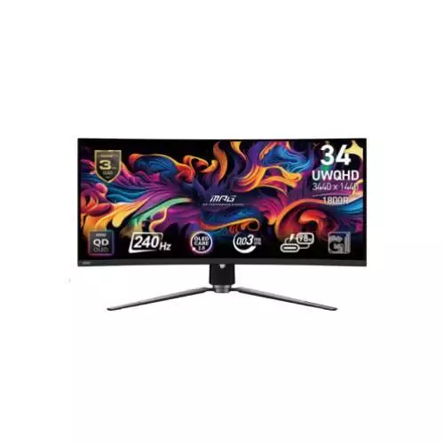 MSI MPG 341CQPX QD-OLED 34-Inch 240Hz UWQHD Curved Gaming Monitor