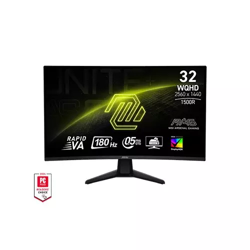 Msi MAG 32CQ6F 31.5 Inch 180Hz WQHD VA Curved Gaming Monitor