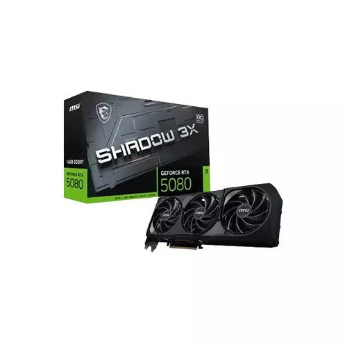 MSI GeForce RTX 5080 16G SHADOW 3X OC 16GB GDDR7 Graphics Card