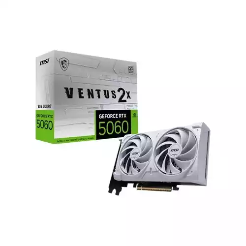 MSI GeForce RTX 5060 8G VENTUS 2X OC WHITE 8GB GDDR7 Graphics Card