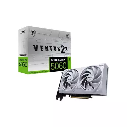 MSI GeForce RTX 5060 8G VENTUS 2X OC WHITE 8GB GDDR7 Graphics Card