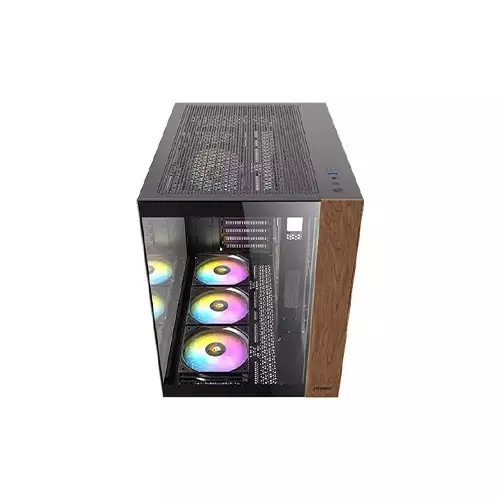 Antec CX800 Wood ARGB Full-View ATX Mid Tower Gaming Casing - 1