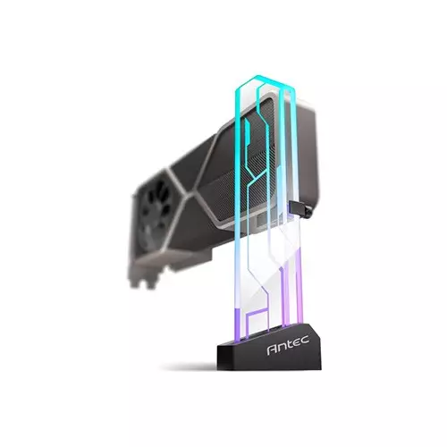 Antec AT-GPUH-ARGB-TG-BK ARGB Tempered Glass GPU Holder