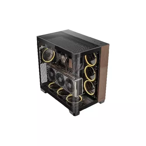 Antec C8 CURVE WOOD Elite Constellation Series Full Tower Gaming Case With 4 ARGB Fan - 1