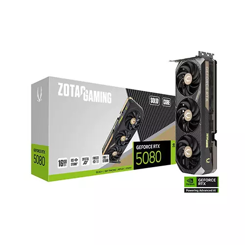 ZOTAC GAMING GeForce RTX 5080 SOLID CORE 16GB GDDR7 Graphics Card