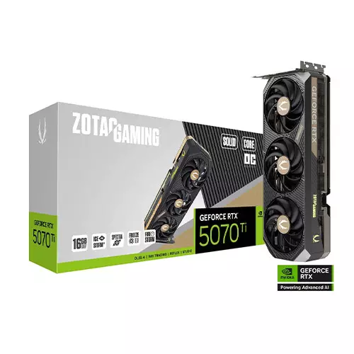 ZOTAC GAMING GeForce RTX 5070 Ti SOLID CORE OC 16GB GDDR7 Graphics Card