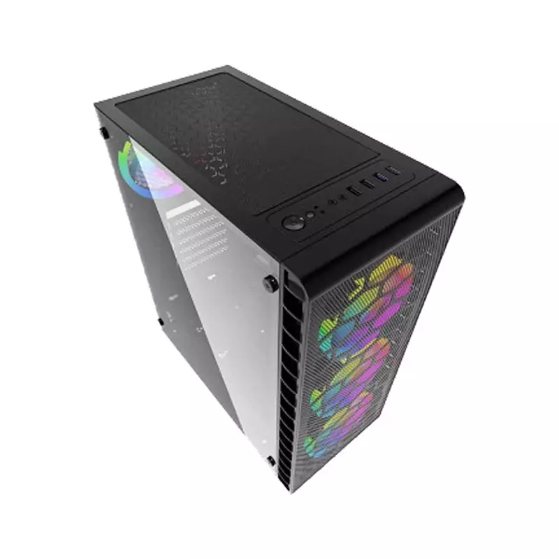 MAXGREEN JX-188-11-M ARGB MID TOWER ATX DESKTOP BLACK CASING-gallery-2
