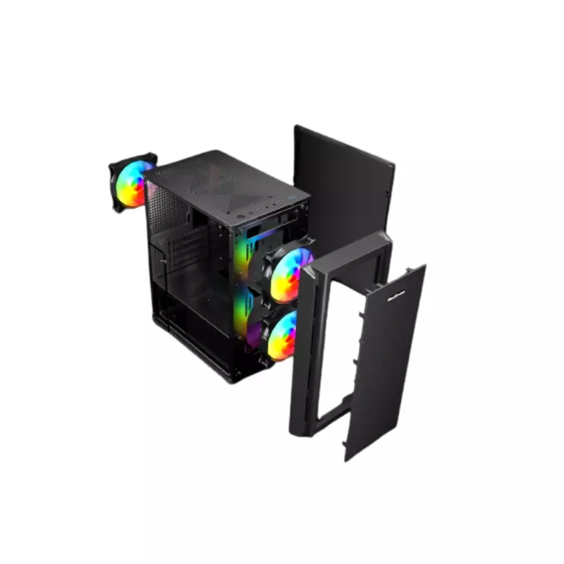 MAXGREEN 5510-MESH MID-TOWER ARGB M-ATX GAMING CASE WITH 230W PSU-gallery-3