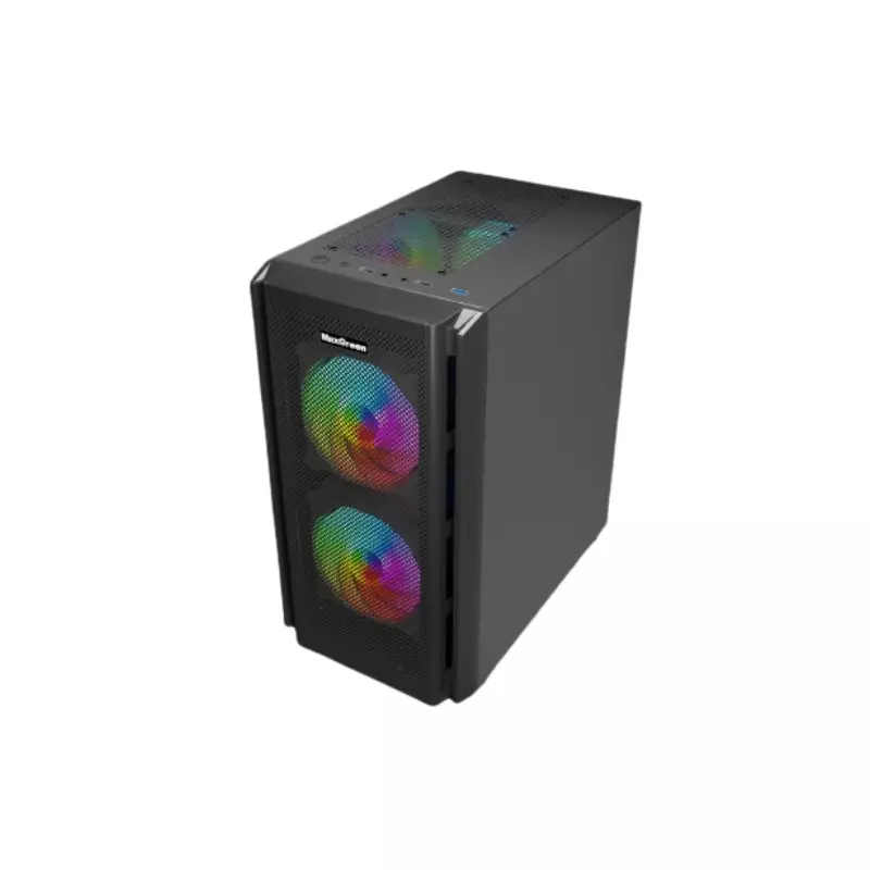 MAXGREEN 5510-MESH MID-TOWER ARGB M-ATX GAMING CASE WITH 230W PSU-gallery-1