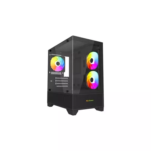 MaxGreen 350 Mid-Tower M-ATX Desktop Gaming Case